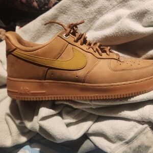 Nike Brown and Gold Sneakers
